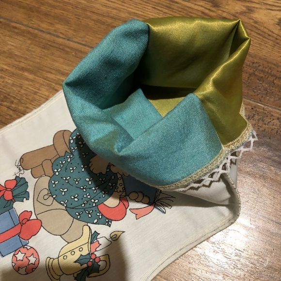 Precious Moments Christmas stocking Girl 90s pastel 1990s Xmas sad eyes vintage - Picture 4 of 7